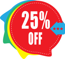 25 Percentage  Off Discount Offer sale Graphics
