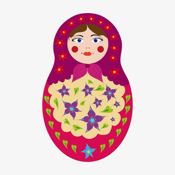 Vector illustration of matryoshka doll,graphic element for a banner poster or website.