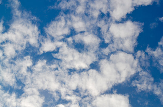 Blue sky background with clouds 