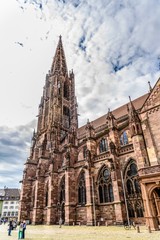 Fototapeta na wymiar Freiburger Munster Cathedrale Church. Freiburg im Breisgau, Germany.