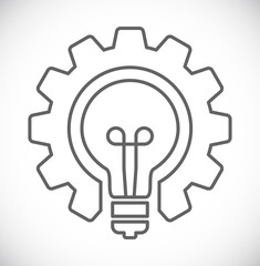 lightbulb inside gear