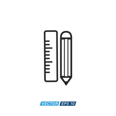 Pen Stationary Icon Design Vector