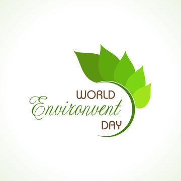 World Environment day concept logo design - 5th June World Environment day Awareness Idea Campaign.