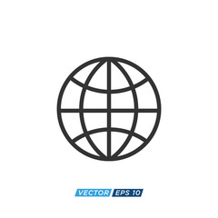 Globe Web Icon Design Vector