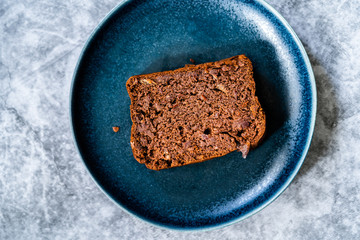 Healthy Organic Homemade Vegan Dessert Mexican Brownie with Kidney Beans. Gluten Free and No Sugar Free.