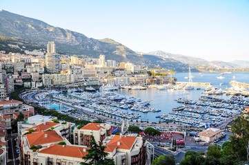 View on Port Harbor Marina of Monaco, Monte Carlo