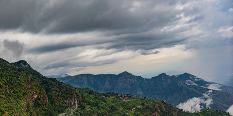 beautiful landscape panorama view wallpaper background