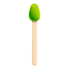 Sponge stick cosmetic icon. Cartoon of sponge stick cosmetic vector icon for web design isolated on white background