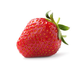 Delicious fresh ripe strawberry isolated on white
