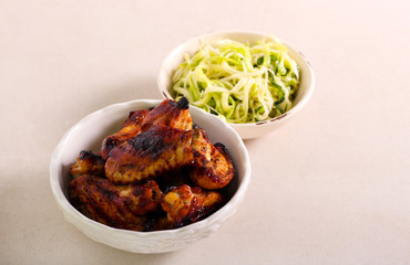 Lemon and honey grilled chicken wings