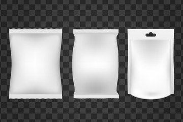 Realistic blank snacks of product vector