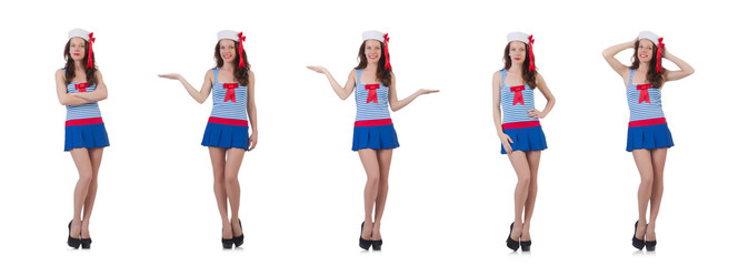 Travel attendant isolated on the white