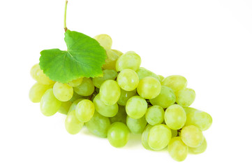 Tasty juice Grapes branch isolated on white background