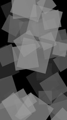 Gray translucent hexagons on dark background. Vertical image orientation. 3D illustration