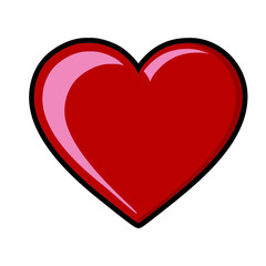 vector illustration of red heart