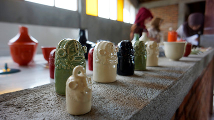 handmade ceramic souvenirs from the village of karanganyar borobudur