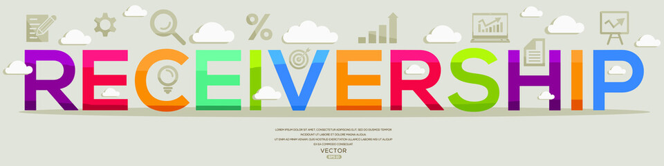 Creative (receivership) Design,letters and icons,Vector illustration.
