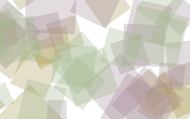 Fototapeta premium Multicolored translucent squares on white background. 3D illustration