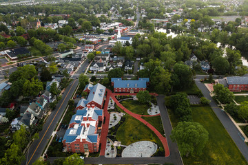 Aerial Drone Sunrise of Hightstown New Jersey 