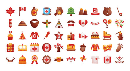 bundle of canadian set icons