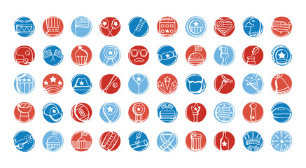 bundle of usa set icons