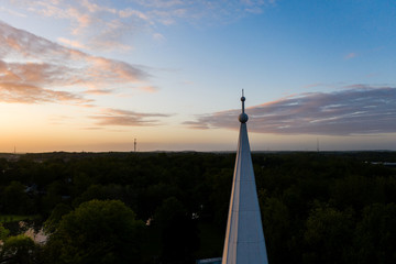 Aerial Drone Sunrise of Hightstown New Jersey 