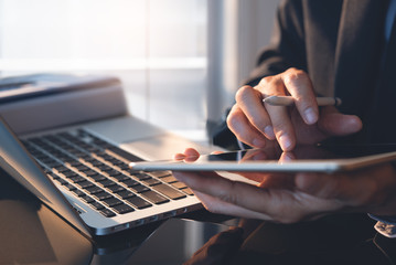 Businessman working in modern office