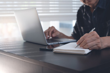 Online working from home office