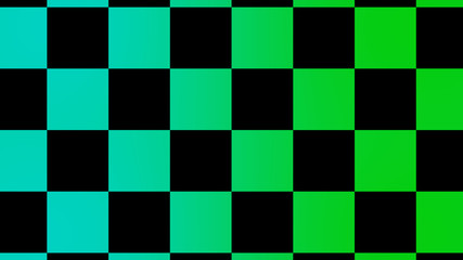 Cyan & green checker board,New chess board abstract background