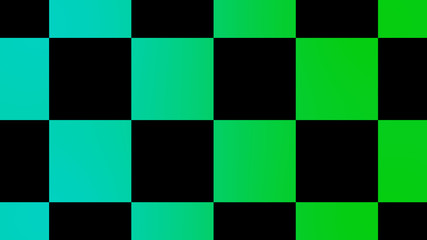 Cyan & green checker board,New chess board abstract background