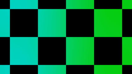 Cyan & green checker board,New chess board abstract background