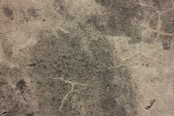 A rough cement floor texture. Old real gray concrete background 