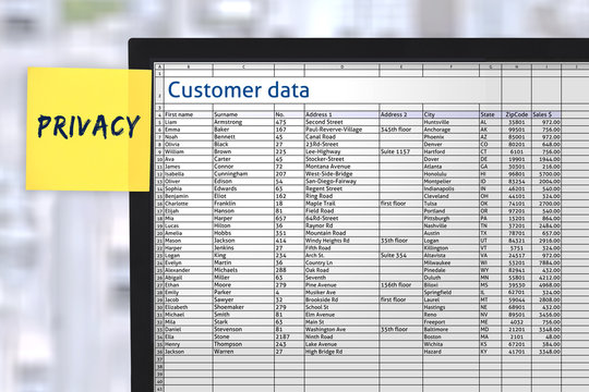 customer data list data protection secret table