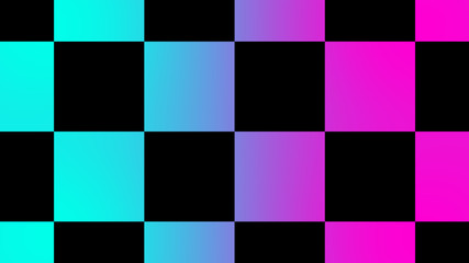 New pink & cyan checker board abstract background