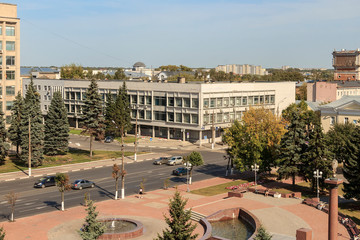 Pushkin Square and Sovetskaya in Tver. It is city and administrative centre of Tver Oblast, Russia....