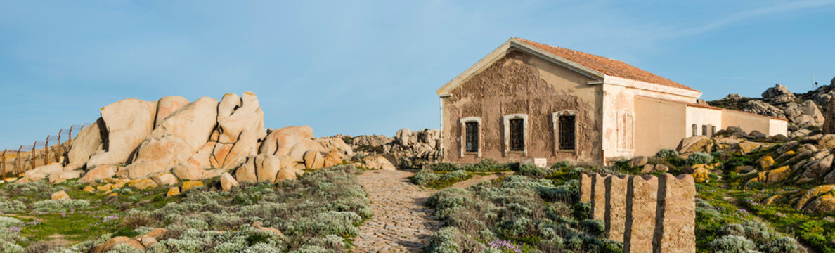 rocks and sea in palua on sardinia island