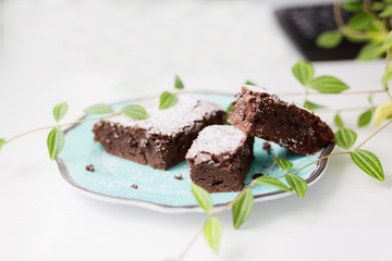 freshly baked brownie cookies Creative bakery concept.