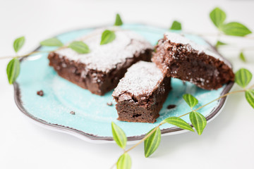 freshly baked brownie cookies Creative bakery concept.
