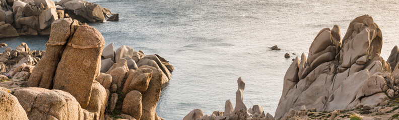 Fototapeta na wymiar rocks and sea in palua on sardinia island