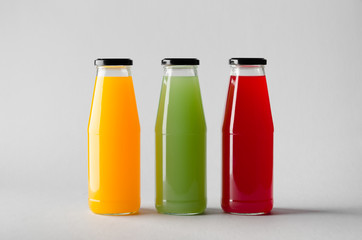 Juice Bottle Mock-Up - Three Bottles