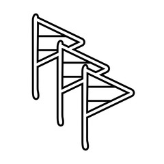 france flags line style icon