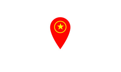 Fototapeta premium Vietnam Location pin map navigation label symbol