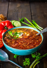 Borscht traditional beet soup