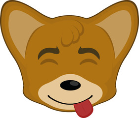 Vector illustration of the face of a cute fox cartoon