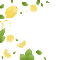 Minimalist citrus fruit greeting card template design