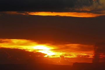 arrival of winter makes the sky reddish