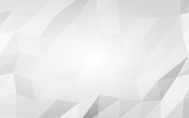 Fototapeta premium White abstract background. Lowpoly backdrop. Crumpled paper. 3D illustration