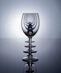 Cup with marbles