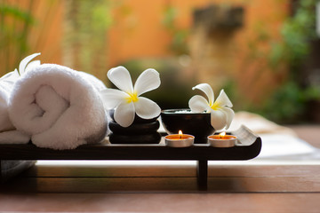 Spa massage therapy setting