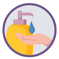 flat icons how to protect yourself and others from the virus, rules for visiting shops, public places, coronavirus how to protect yourself, icon of soap with hand